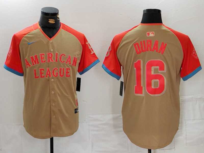 Mens Boston Red Sox #16 Jarren Duran Cream 2024 All Star Limited Stitched Jersey->2024 mlb all-star->MLB Jersey